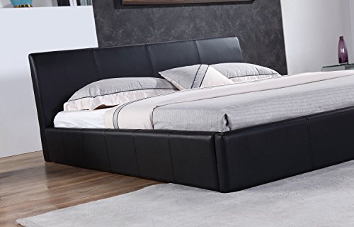 i-flair® - Designer Polsterbett, MONACO Bett 180x200 cm schwarz - alle Farben & Größen -