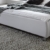 SAM® Polsterbett Zarah weiß 180x200 cm, Bett mit chrom-farbenen Füßen, Kopfteil modern im abgesteppten Design, Doppelbett auch als Wasserbett geeignet - 